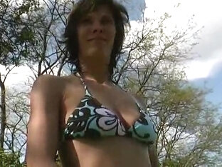 Slender German Lady Loves Sucking A Cock In The Outdoors