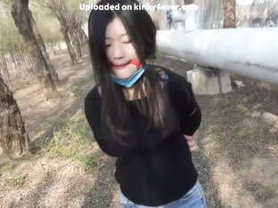 Chinese Girl Outdoor Bondage