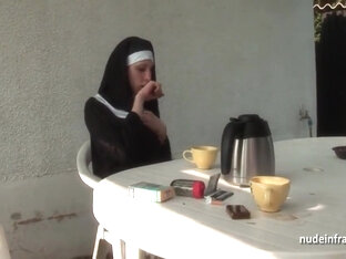 Papy Voyeur In Young French Nun Fucked Hard In Threesome With 36 Min