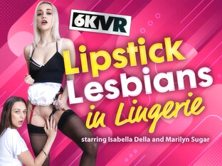 Lipstick lesbians in lingerie starring Marilyn Sugar and Isabella Della