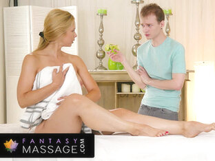 FANTASY MASSAGE - Hot MILF Sarah Vandella Catches A Pervy Intruder During Her Massage