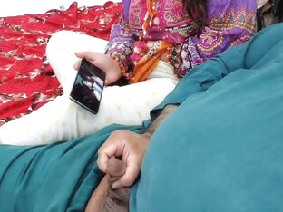 Real Indian Stepfather & Stepdaughter Watching Porn On Mobile Together With Clear Hindi Audio