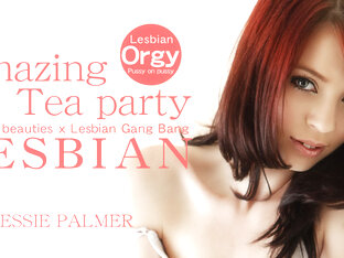 Lesbian Amazing Tea Party - Jessie Palmer - Kin8tengoku
