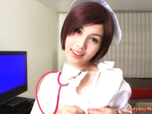 Ladyboy Nurse Shuy Strips Out From Her Uniform