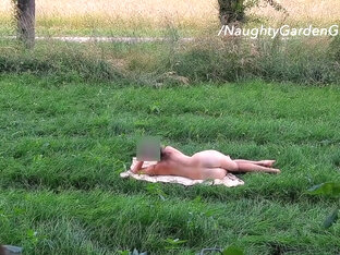 Tanning Myself Entirely Naked In Public (caught)