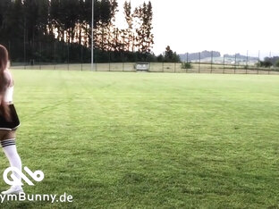 German Teen Fucks On The Football Pitch In Bavaria